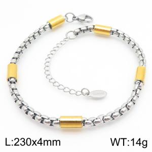 Stainless steel gold-plated ankle chain - KJ3757-Z