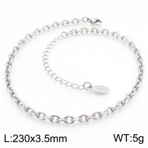 Fashionable and minimalist steel 3.5mm O-chain stainless steel ankle chain - KJ3760-Z