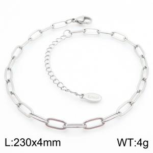 Temperament, personality, steel color, 4mm square titanium steel ankle chain - KJ3764-Z