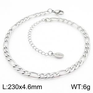 Steel color 4mm NK chain three in one stainless steel foot chain - KJ3768-Z