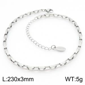 Personalized Creative Steel 3mm Box Chain Titanium Steel Foot Chain - KJ3774-Z