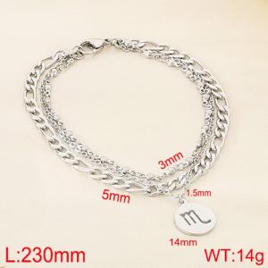 Stainless steel double-layer ankle chain - KJ3798-Z