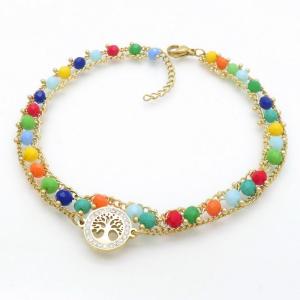 Gold-Plating Anklets - KJ4053-MW