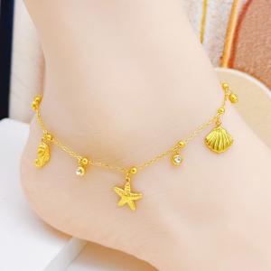 Gold-Plating Anklets - KJ4491-SXSJ