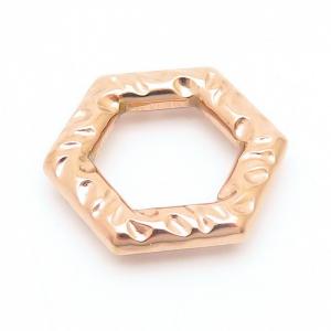 Hexagonal Thread Accessories Women Men Stainless Steel 304 Rose Gold Color - KLJ108383-LM