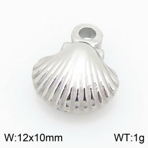 Stainless Steel Small Shell Charm - KLJ11340-Z