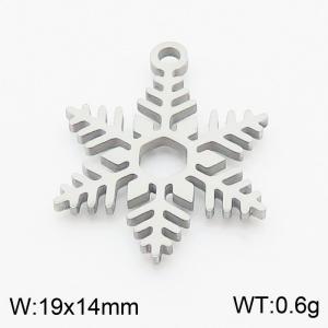 Silver Color Stainless Steel Delicate Snowflake Charm - KLJ8363-Z