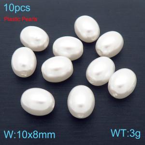 10pcs Fashion Pearl Accessories Women's Round Beads Women's Jewelry - KLJ8947-Z