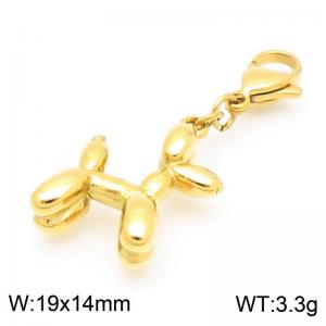 DIY Jewelry Cute Gold Dog Stainless Steel Pendant - KLJ9038-Z