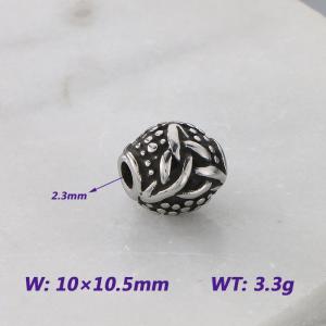 10x10.5mm Stainless Steel Bead Accessories With Triangular Pattern Texture Luck Jewelry - KLJ9048-KJX