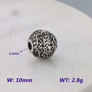 10mm Stainless Steel Bead Accessories With Hammer pattern Pattern Texture Luck Jewelry - KLJ9051-KJX