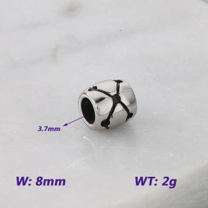 8mm Stainless Steel Bead Accessories With Polygonal Texture Pattern Texture Luck Jewelry - KLJ9054-KJX