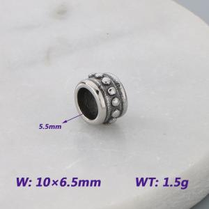 10X6.5MM Stainless Steel Bead Accessories With Round dot Texture Pattern Texture Luck Jewelry - KLJ9057-KJX