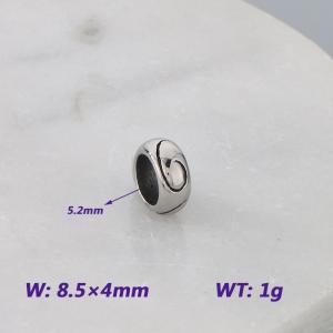 8.5X4MM .Stainless Steel Bead Accessories With Shiny Hollow Out Texture Pattern Texture Luck Jewelry - KLJ9060-KJX