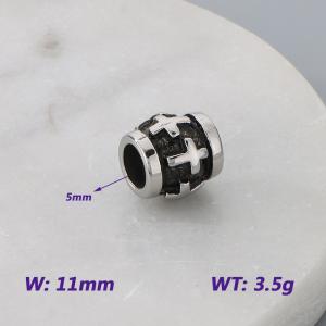 11MM Stainless Steel Bead Accessories With Cross Pattern Texture Luck Jewelry - KLJ9067-KJX