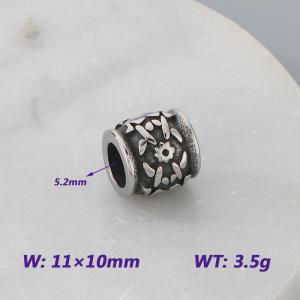 11X10MM Stainless Seel Bead Accessories Flower Pattern Texture Luck Jewelry - KLJ9069-KJX