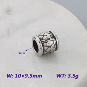 10X9.5MM Stainless Seel Bead Accessories Flower Pattern Texture Luck Jewelry - KLJ9070-KJX