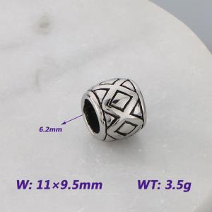 11X9.5MM Stainless Seel Bead Accessories Polygon Pattern Texture Luck Jewelry - KLJ9071-KJX