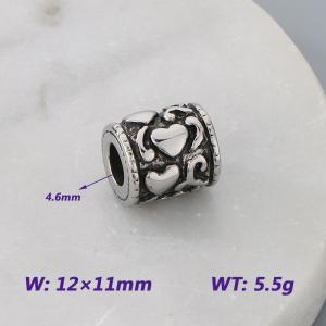 12X11MM Stainless Steel Round bead shape Accessories Love Pattern Texture Luck Jewelry - KLJ9072-KJX