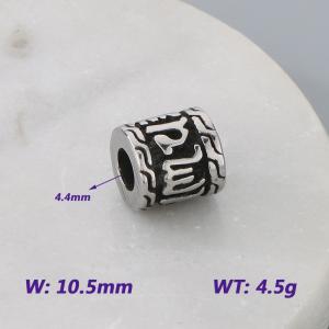 10.5MM Stainless Steel Round bead shape Accessories Ancient Texts Pattern Texture Luck Jewelry - KLJ9073-KJX