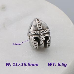 11X13.5MM  Stainless steel bead shaped accessory soldier helmet pattern texture lucky jewelry - KLJ9083-KJX