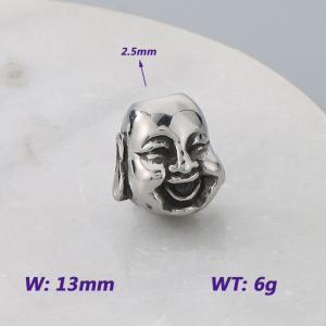 13MM Stainless Steel Round bead shape Accessories Buddha Head Pattern Texture Luck Jewelry - KLJ9085-KJX