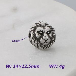 14X12.5MM Stainless Steel Round bead shape Accessories Lion's Head Pattern Texture Luck Jewelry - KLJ9095-KJX