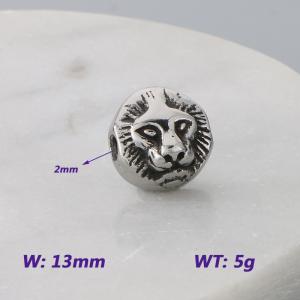 13MM Stainless Steel Round bead shape Accessories Lion's Head Pattern Texture Luck Jewelry - KLJ9096-KJX