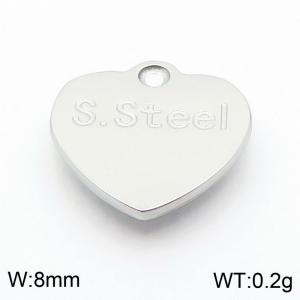 8mm Simple Love Stainless Steel Silver Tail Tag - KLJ9161-Z