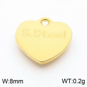 8mm Simple Love Stainless Steel Gold Tail Tag - KLJ9162-Z