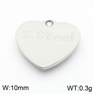 10mm Simple Love Stainless Steel Silver Tail Tag - KLJ9163-Z