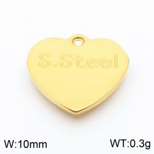 10mm Simple Love Stainless Steel GoldTail Tag - KLJ9164-Z