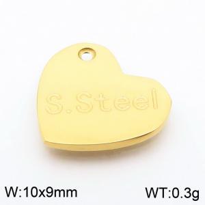 9mm Delicate Love Stainless Steel Gold Tail Tag - KLJ9172-Z