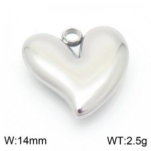 Heart Men's Silver Pendant - KLJ9179-Z