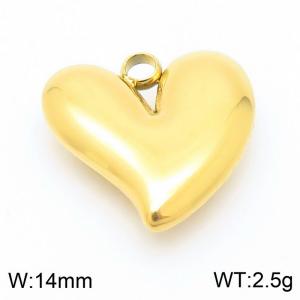 Heart Men's Gold Pendant - KLJ9180-Z