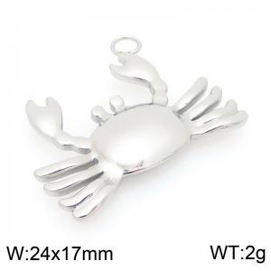 24X17mm Stainless Steel Crab Charm - KLJ9707-Z
