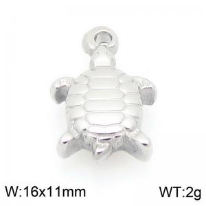 16X11mm Stainless Steel Turtle Charm - KLJ9711-Z