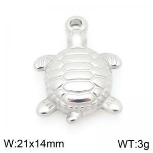 21X14mm Stainless Steel Turtle Charm - KLJ9713-Z