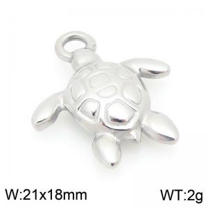 21X14mm Stainless Steel Sea Turtle Charm - KLJ9715-Z