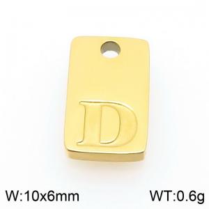 Stainless Steel Accessories Gold Color Letter D - KLJ9810-Z