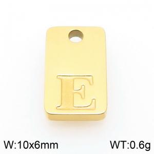 Stainless Steel Accessories Gold Color Letter E - KLJ9811-Z