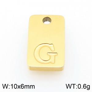 Stainless Steel Accessories Gold Color Letter G - KLJ9813-Z
