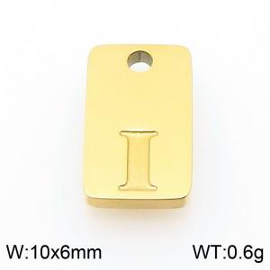 Stainless Steel Accessories Gold Color Letter I - KLJ9815-Z
