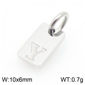 Stainless Steel Accessories Charms Silver Color Letter Y - KLJ9857-Z