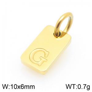 Stainless Steel Accessories Charms Gold Color Letter G - KLJ9865-Z