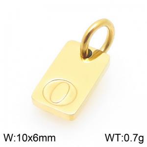 Stainless Steel Accessories Charms Gold Color Letter O - KLJ9873-Z