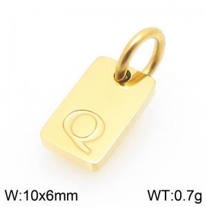 Stainless Steel Accessories Charms Gold Color Letter Q - KLJ9875-Z