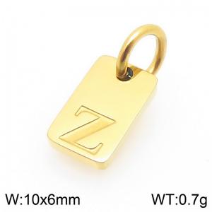 Stainless Steel Accessories Charms Gold Color Letter Z - KLJ9884-Z