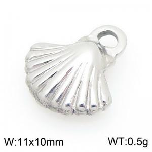 11X10mm Stainless Steel Small Shell Charm - KLJ9907-Z