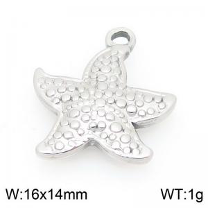 16X14mm Stainless Steel Star Fish Charm - KLJ9928-Z